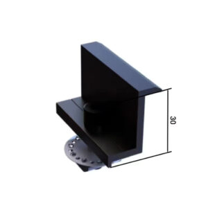 Краен клипс AR2 30mm с заземяване и пружина – черен, L=60 mm