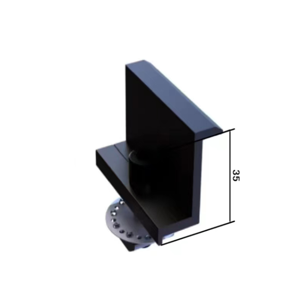 End-Clamp01-35mm AR2 краен клипс 35mm с черен анодизиран завършек и заземяване