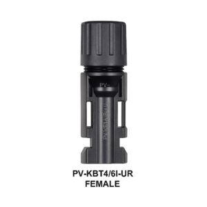 PV-KBT4/6I-UR женски MC4 съвместим соларен конектор за кабели 4mm²