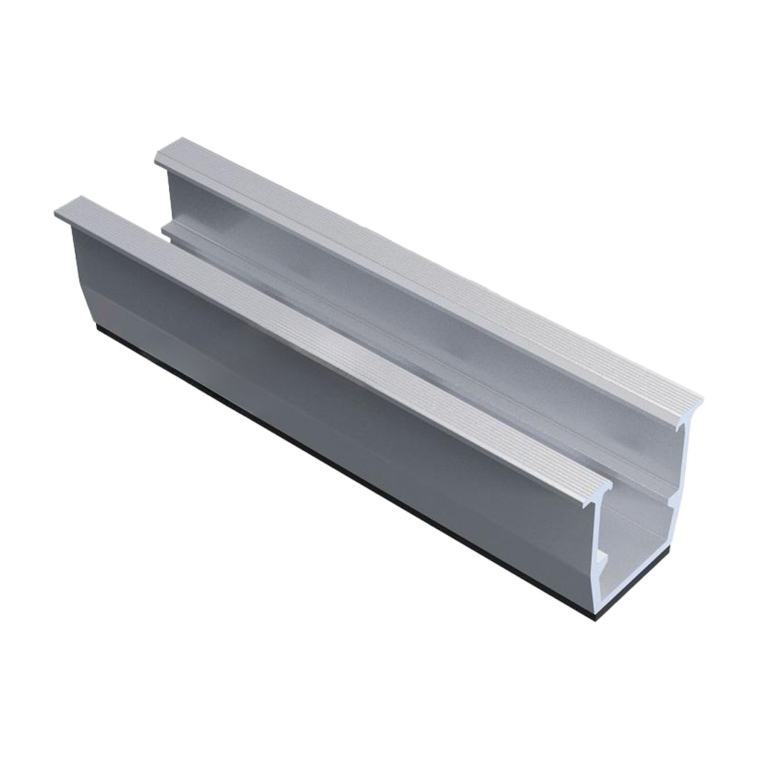 мини релса Mini Rail L-120mm анодизиран алуминиев монтажен профил за соларни панели