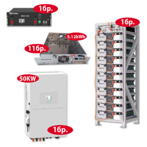 Dyness HV батерии и Deye 50kW трифазен хибриден инвертор – индустриален комплект