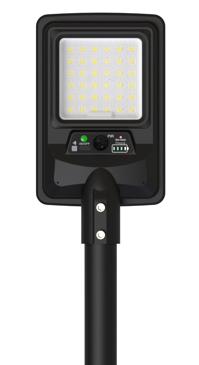 9291 LED СОЛАРНА УЛИЧНА ЛАМПА 8W 1500LM 8Ah 6000K IP65 СЪС СЕНЗОР ЗА ДВИЖЕНИЕ/ДИСТАНЦИОННО УПРАВЛЕНИЕ - Image 1