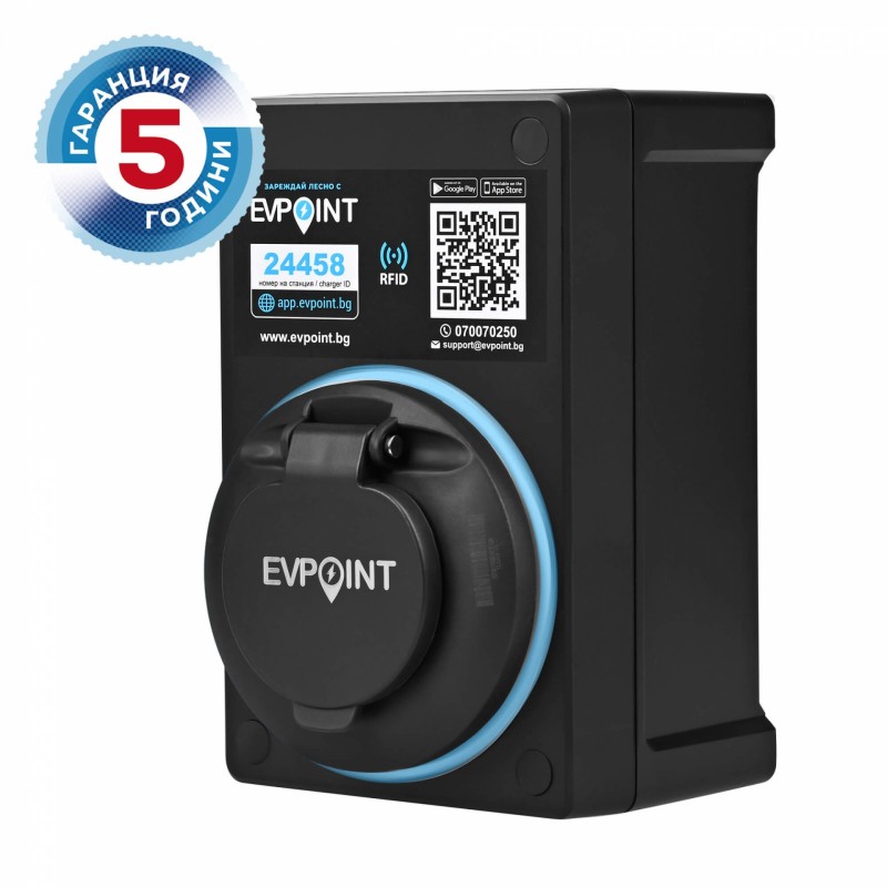 evpoint-ev7-monofazna-zarqdna-stanciq-za-elktromobili-7-4-kw-32a Зарядна станция EVPoint EV7 контакт Тип 2 | 7.4 kW AC - Image 1