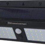 LED СОЛАРЕН СТЕНЕН ОСВЕТИТЕЛ 1.5W 150LM ЧЕРЕН 6000K IP54 СЪС СЕНЗОР ЗА ДВИЖЕНИЕ