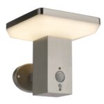 LED СОЛАРНА ГРАДИНСКА ЛАМПА 4.4W 3000К СЪС СЕНЗОР КВАДРАТНА